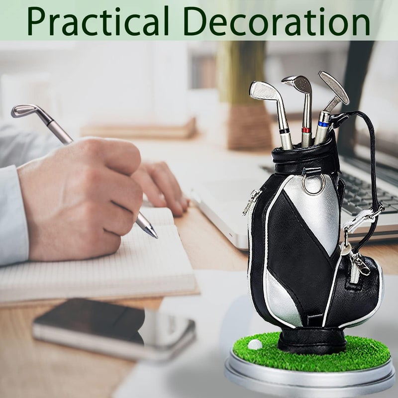 Jishi Golf Gifts for Men Golf Pen Holder Stocking Stuffers for Adults Men Golfers, Funny White Elephant Gifts for Adults Useful Unique Office Supplies Desk Accessories Decor Gadgets for Boss Dad Women - Image 3